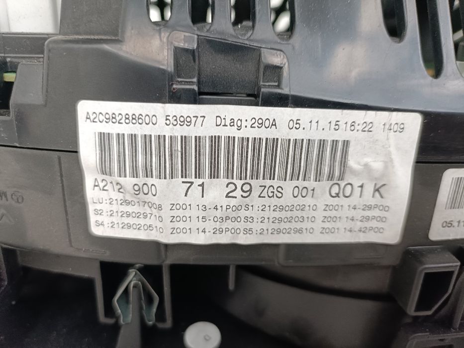 Quadrante / painel de instrumentos MERCEDES-BENZ Classe E (W212)