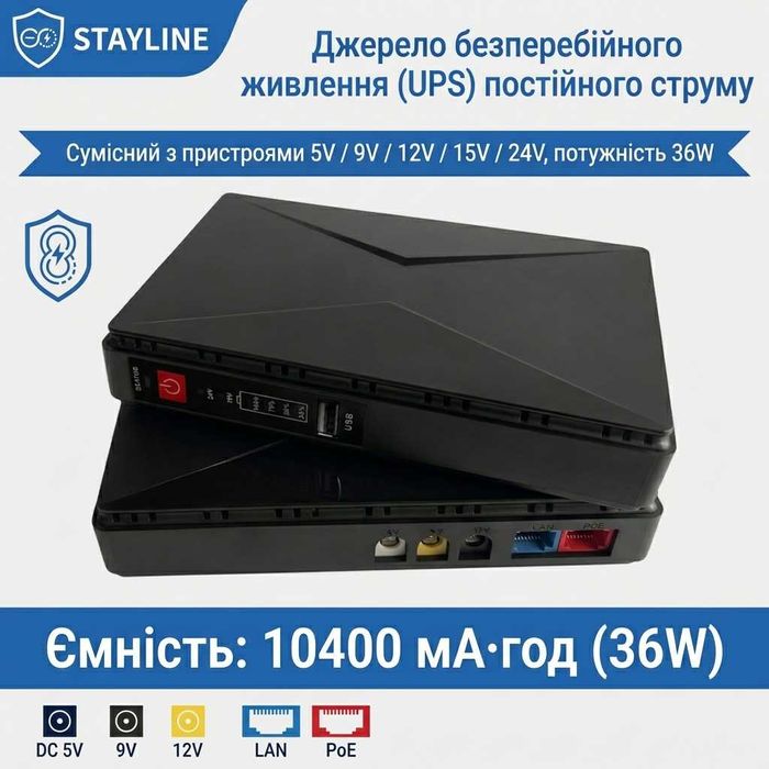 ДБЖ 36W для Wi-Fi роутера + Подарунок