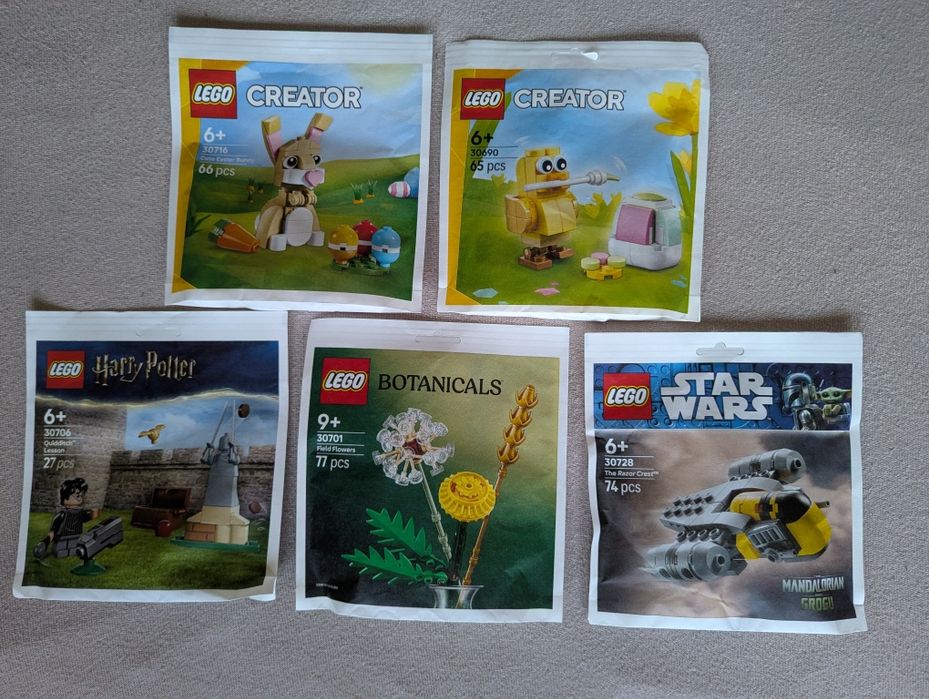 LEGO 5 zestawów polybag