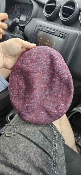 Grevi męski włoski kaszkiet lniano-wełniany rozmiar 58cm M
