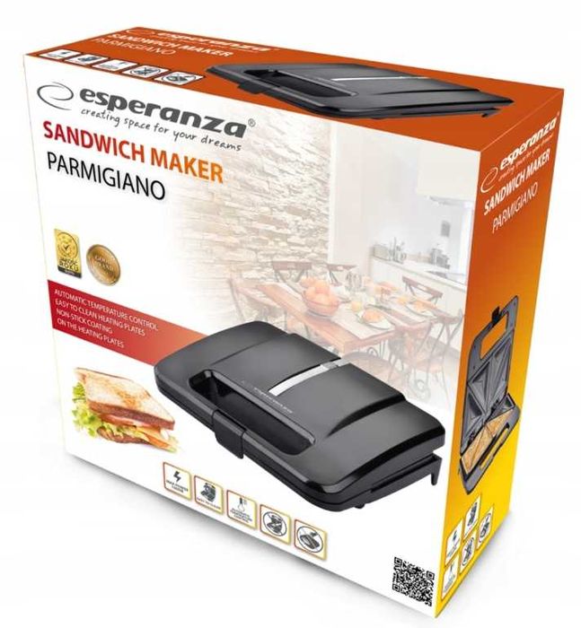 TOSTER OPIEKACZ do kanapek tostów SANDWICH 1000W