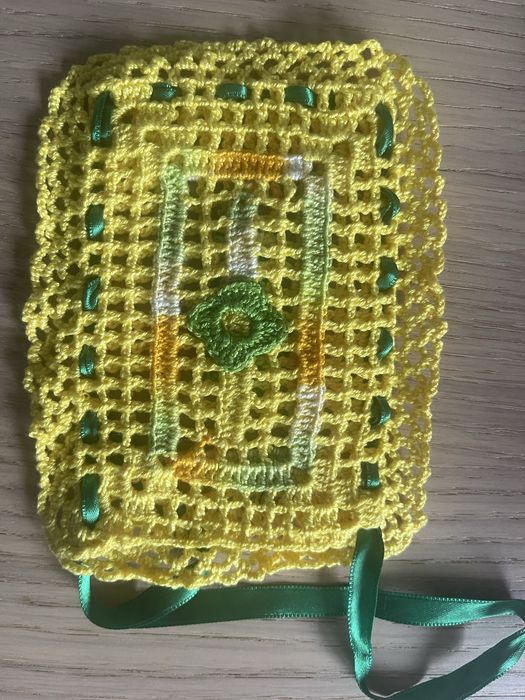 Bolsa para sabonete em crochet feito à mão