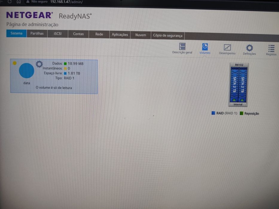 NAS NetGear com 2 Disco 2TB