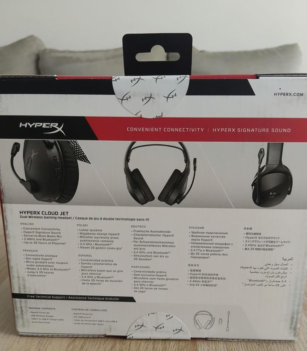 Auscultadores Headset Gaming HyperX Cloud Jet Dual Wireless (Novo / Selado)