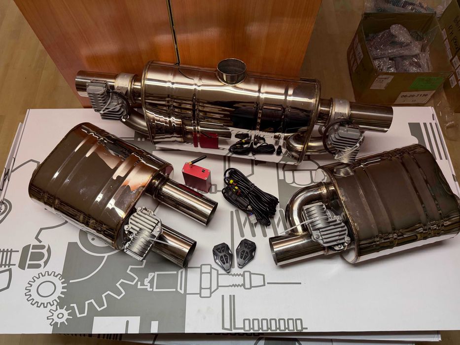 банки вихлопу банка глушитель на вихлоп із електричною заслонкою