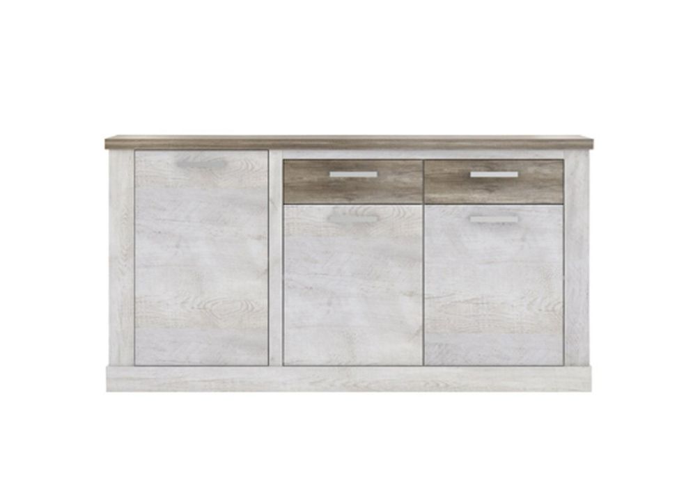 Aparador 3 portas VERONA carvalho antigo + Espelho