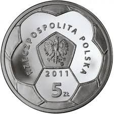Срібна монета 5 злотих 2011 Футбол, Полонія, Польша срібло