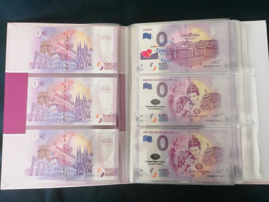 Souvenir Notas "0 euros" Variantes Selos Impressos!