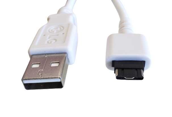 Kabel do telefonu LG typ USB KSD biały długość: 1.5m