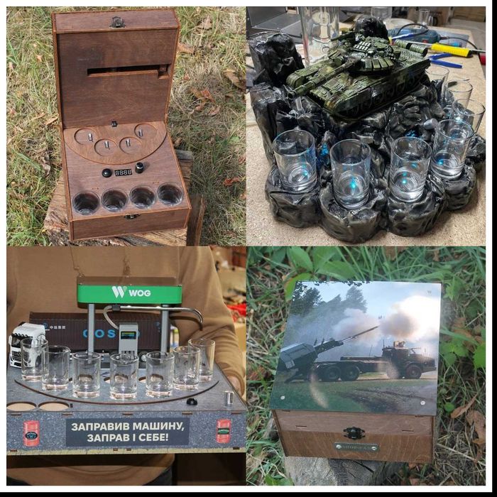 Подарунок чоловікові наливатор 4,6,8,10 чарок автобармен дозатор