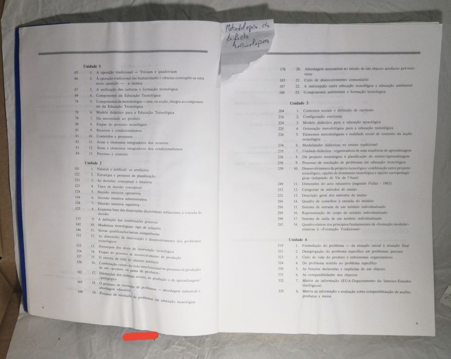 Metodologia do projecto tecnológico