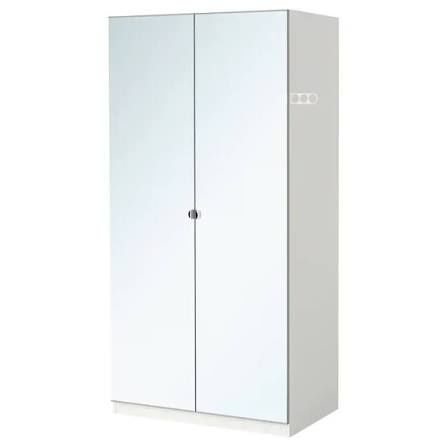 Roupeiro PAX Ikea estrutura com 2 portas de vidro