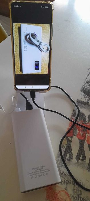 Bateria Portátil Power Bank para 2 telemóveis, 120W, 30000 mAh