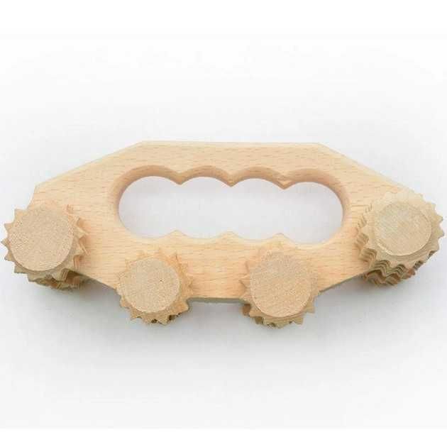 Массажер для тела антицеллюлитный деревянный зубчатый  колючая береза