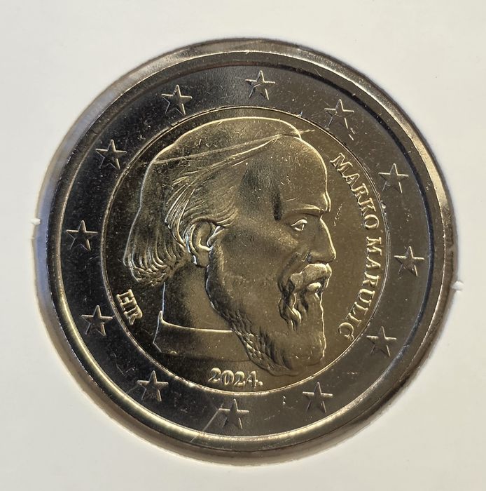 2 eur Croácia 2024 Marulic unc