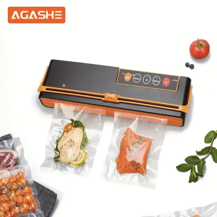 PREMIUM! Вакууматор AGASHE для продуктів BLACK вакуумний пакувальник