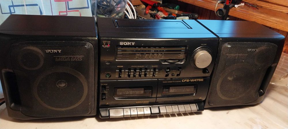 Магнітола  Sony CSF-W 475S = реверс, FМ, AUX, еквалайзер