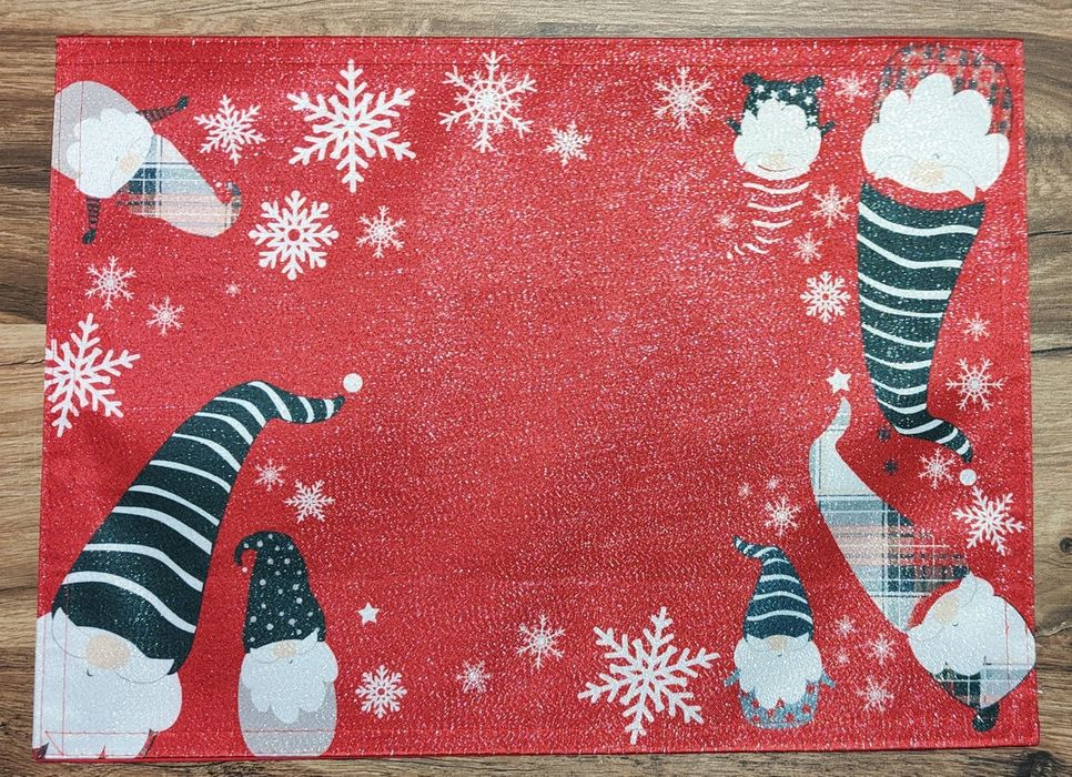 Podkładka Świąteczna na stół czerwona