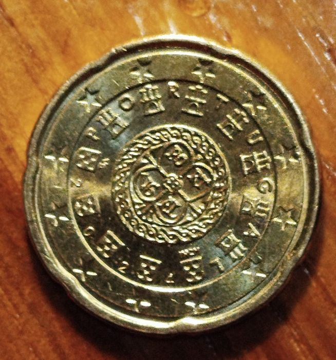 Moeda de 20 cêntimos 0,20€ de Portugal 2024 , rara e soberba.