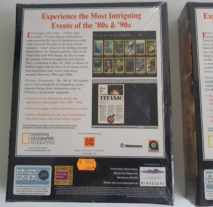 3 Caixas Novas National Geographic 11 CD-Rom Interactivos Orginais