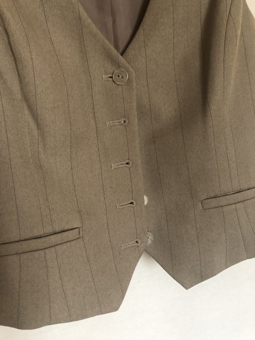 Kamizelka beżowa w prążki Hennes dla H&M rozm 34