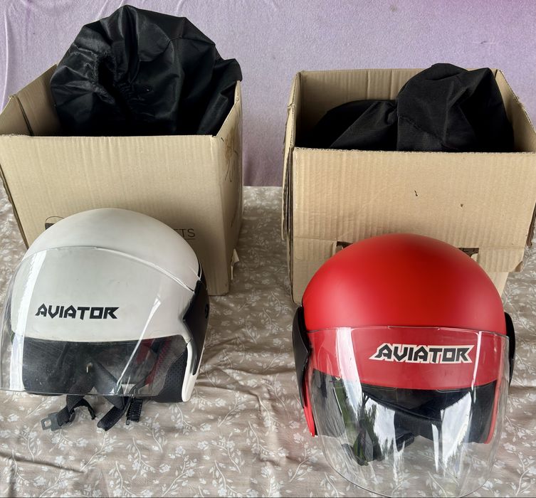 Sprzedam 2 kaski motocyklowe AVIATOR Helmets– rozmiary L i XL