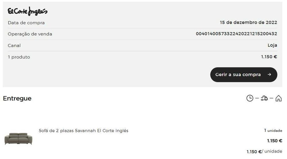 Sofá 2 lugares Savannah El Corte Inglés