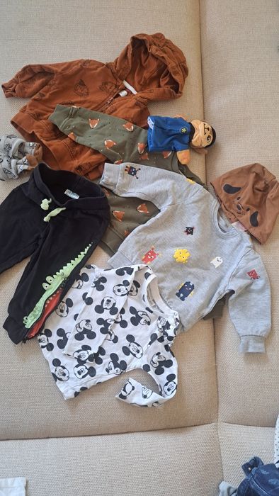 Paka zestaw ubran dla chlopca 74 jak nowe