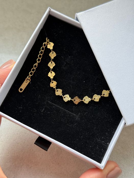Naszyjnik choker muszelki stal chirurgiczna