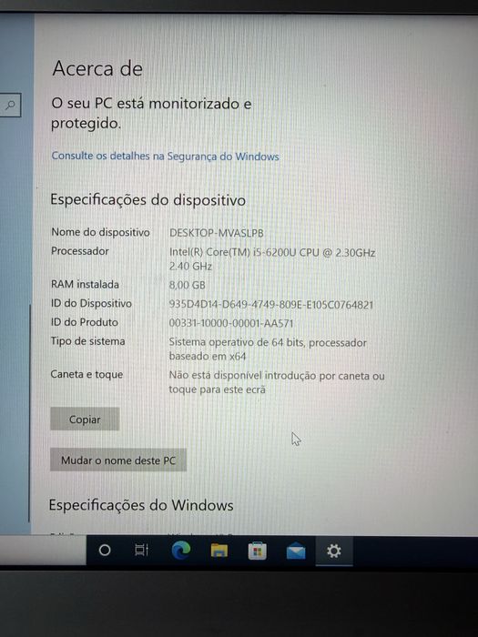 Laptop intel 2.4ghz com disco de 256gb