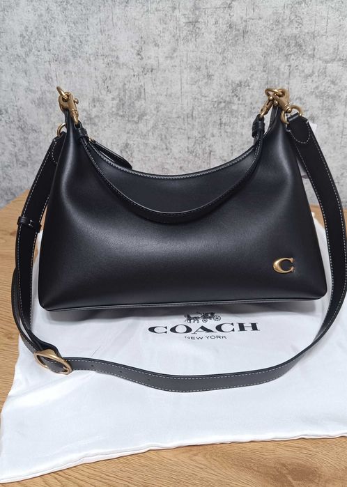 Шкіряна сумка Coach juliet чорна