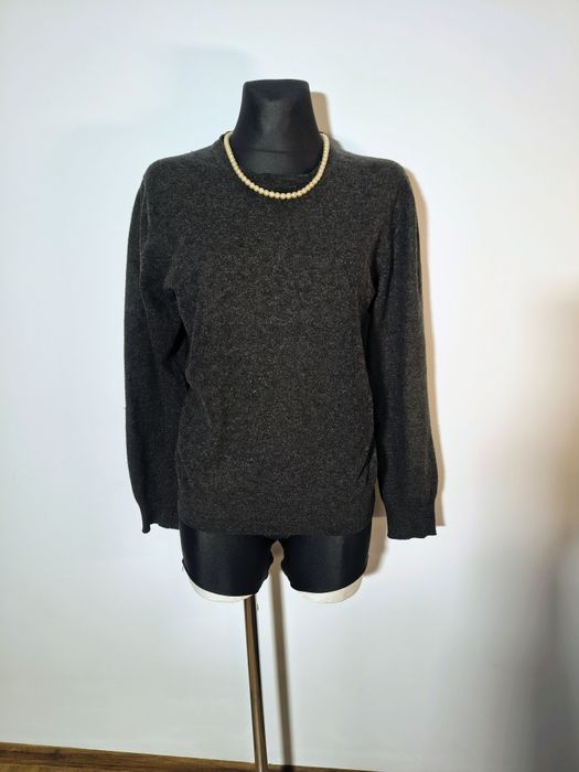 Antracytowy wełniany sweterek damski r. L/XL