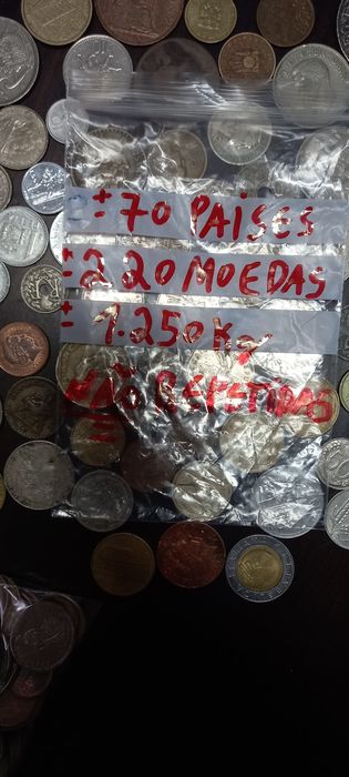 Lote 220 moedas não repetidas