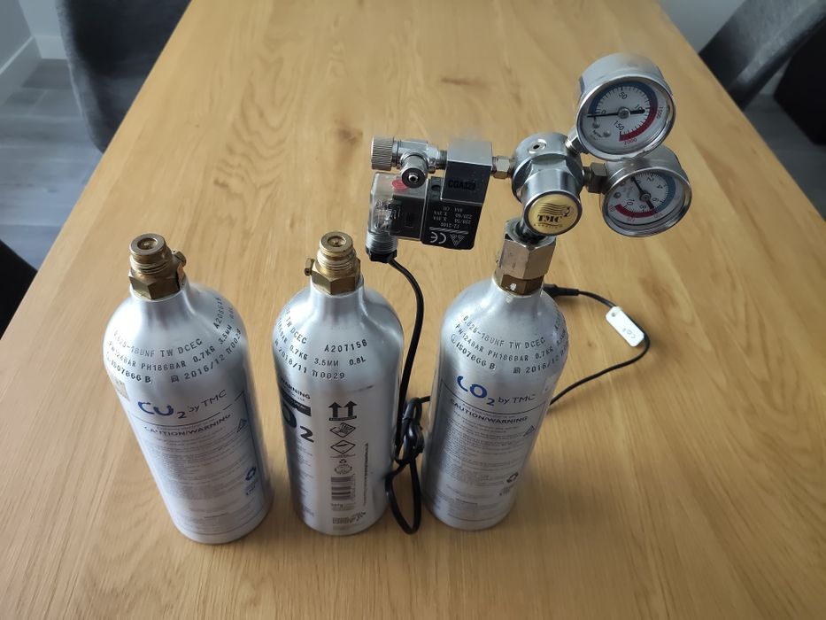 Regulador de CO2 TMC + Botijas para aquário