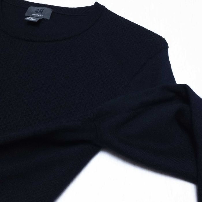 H&m merino wool s - m базовый шерстяной свитер джемпер шерсть мериноса