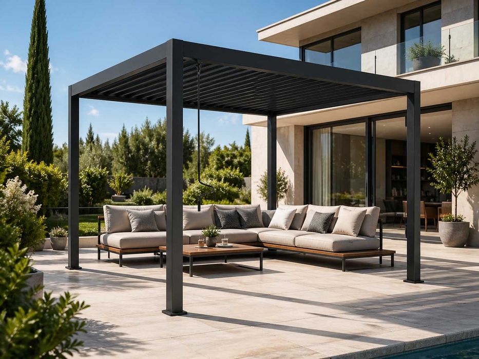 Pergola ogrodowa tarasowa Silver Garden ORIGIN 3×3 m Anthracite