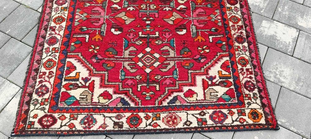 Hamadan dywan wełniany tkany ręcznie 152 x 107 cm wełna perski