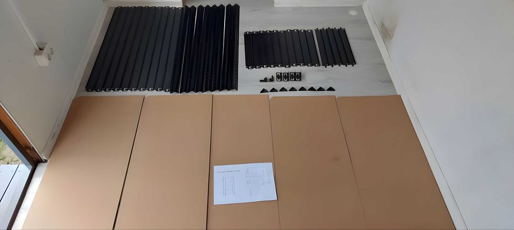 Стелаж металевий чорний, оцинкований 180×90×40 / 200×90×40/ 150×70×30