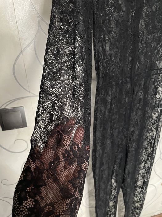 Бодістокінг гіпюровий комбінезон хай хілс Shein р. XS