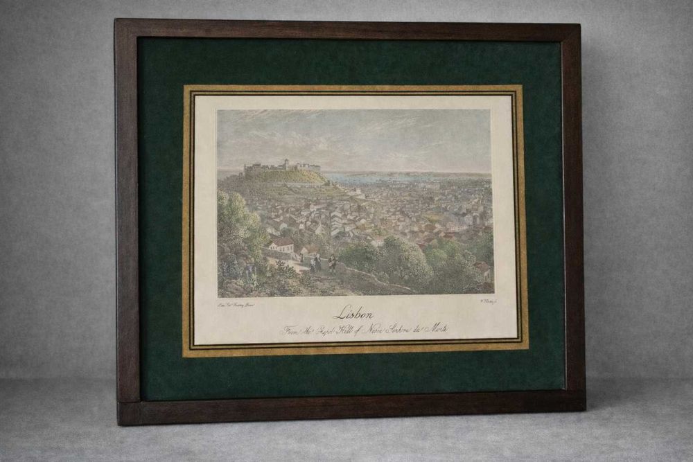 Quadro Antigo – Vista de Lisboa da Senhora do Monte