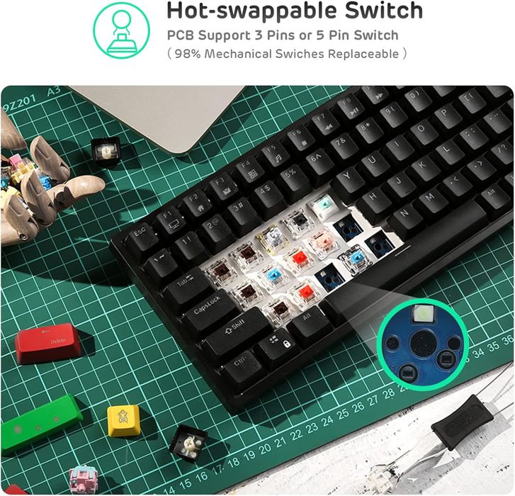 Klawiatura mechaniczna RK ROYAL KLUDGE RK84 RGB 75%