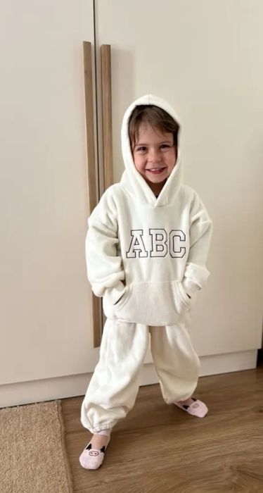 Стильний/флісовий костюм УНІСЕКС,розмір116/ОВЕРСАЙЗ худі і штани джоге