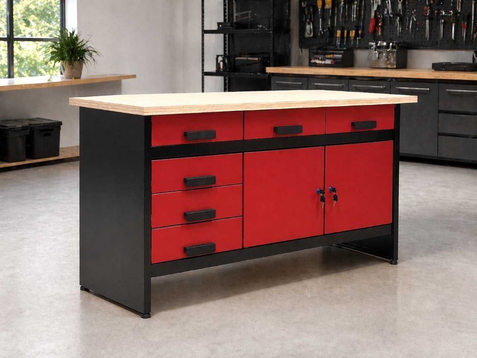 Stół warsztatowy WB6 PREMIUM | 6 szuflad + 2 szafki | Polski producent Wysyłka 0 zł !!