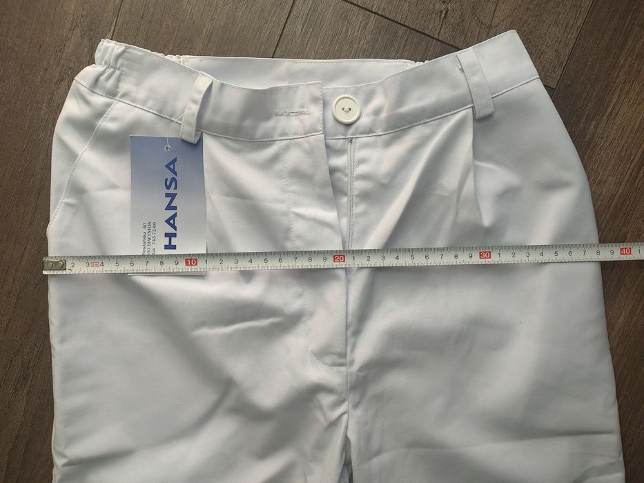 Spodnie medyczne białe r. 34