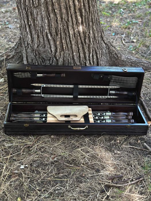 Набір шампурів Тигр BS19 Набор шампуров деревянном кейсе