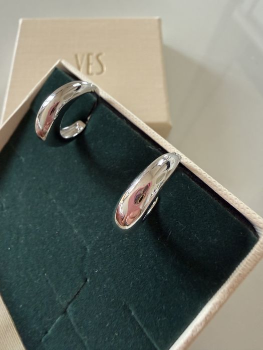 Kolczyki Srebro 925 srebrne Chunky Hoops minimalistyczne YES