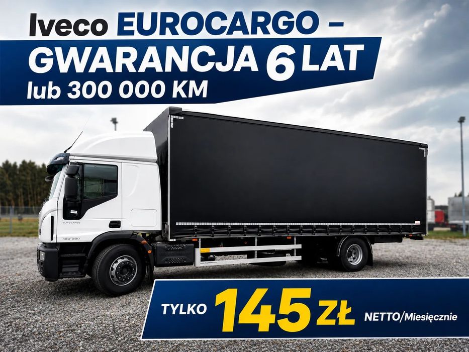 Iveco EUROCARGO 160E25/P  6 LAT GWARANCJI lub 300 000 KM - TYLKO 145 ZŁ netto MIESIĘCZNIE!