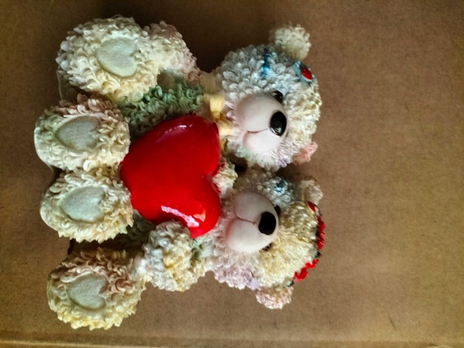 Ursinhos coração resina novo