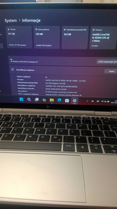 Laptop/Tablet HP X360 G7 I5 10310U/16gb/512SSD/13IPS/Windows11