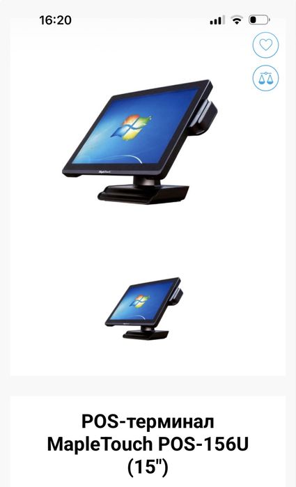 Pos  15 дюймів термінал із чекодруком